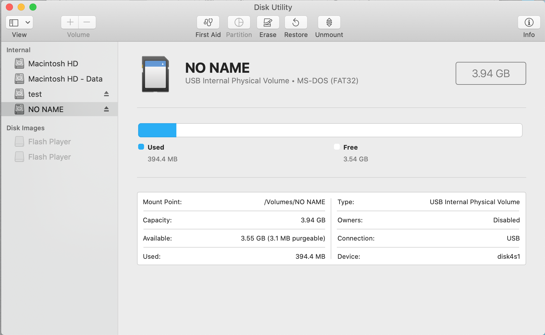 Illustration for Mac. This was another micro SD card I had lying around, which was already formatted as FAT